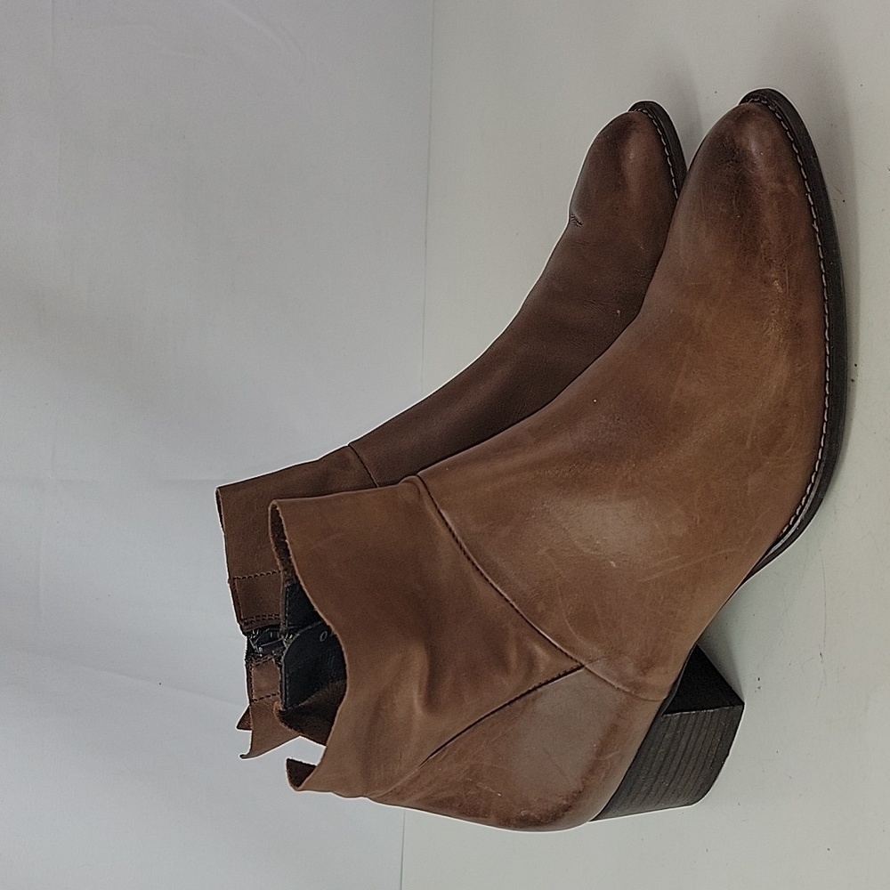 Paul Green Nelly Brown Leather Women's Ankle Boots